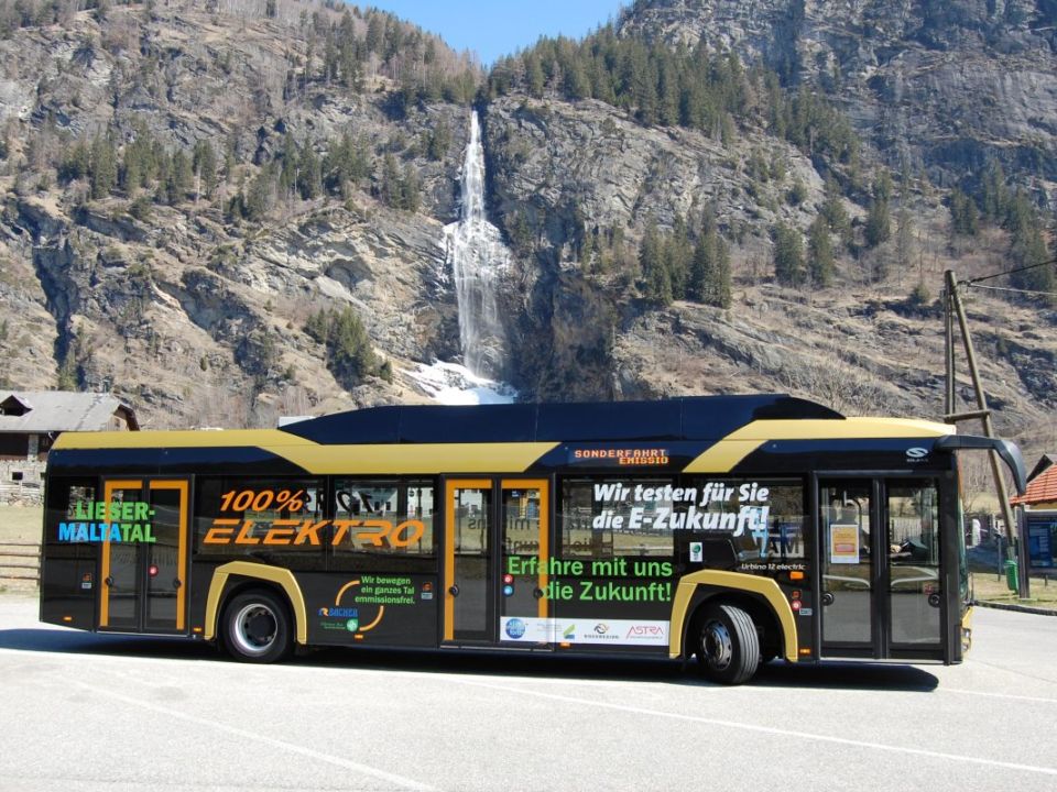 E-Bus Probebetrieb im Linienverkehr des Lieser- und Maltatals